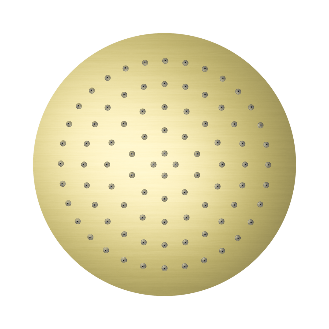 Nero 250mm Round SS Shower Head Brushed Gold