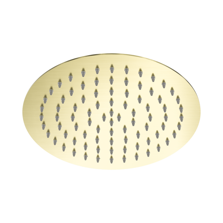 Nero 250mm Round SS Shower Head Brushed Gold