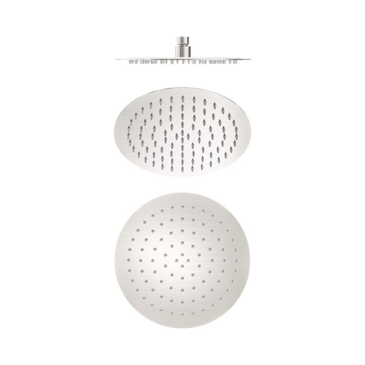 Nero 250mm Round SS Shower Head Brushed Nickel