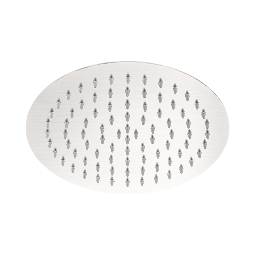 Nero 250mm Round SS Shower Head Brushed Nickel