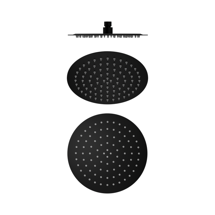 Nero 250mm Round SS Shower Head Matte Black