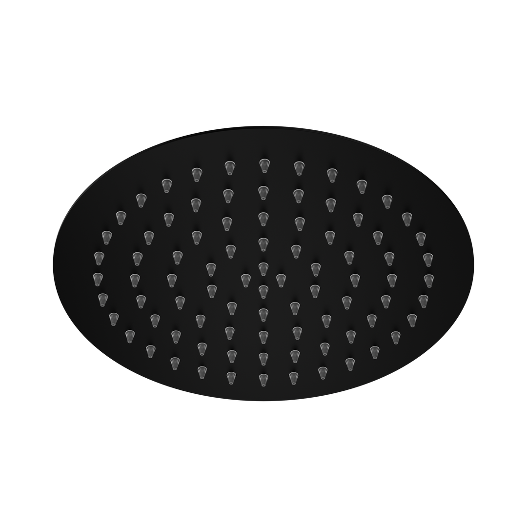 Nero 250mm Round SS Shower Head Matte Black