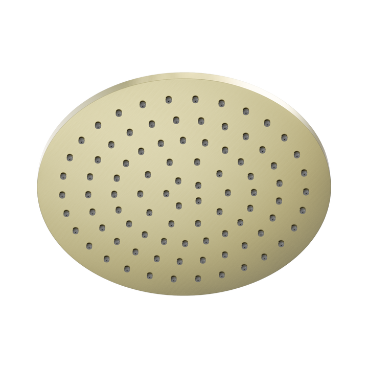 Nero 250mm Round Metal Shower Head II Brushed Gold