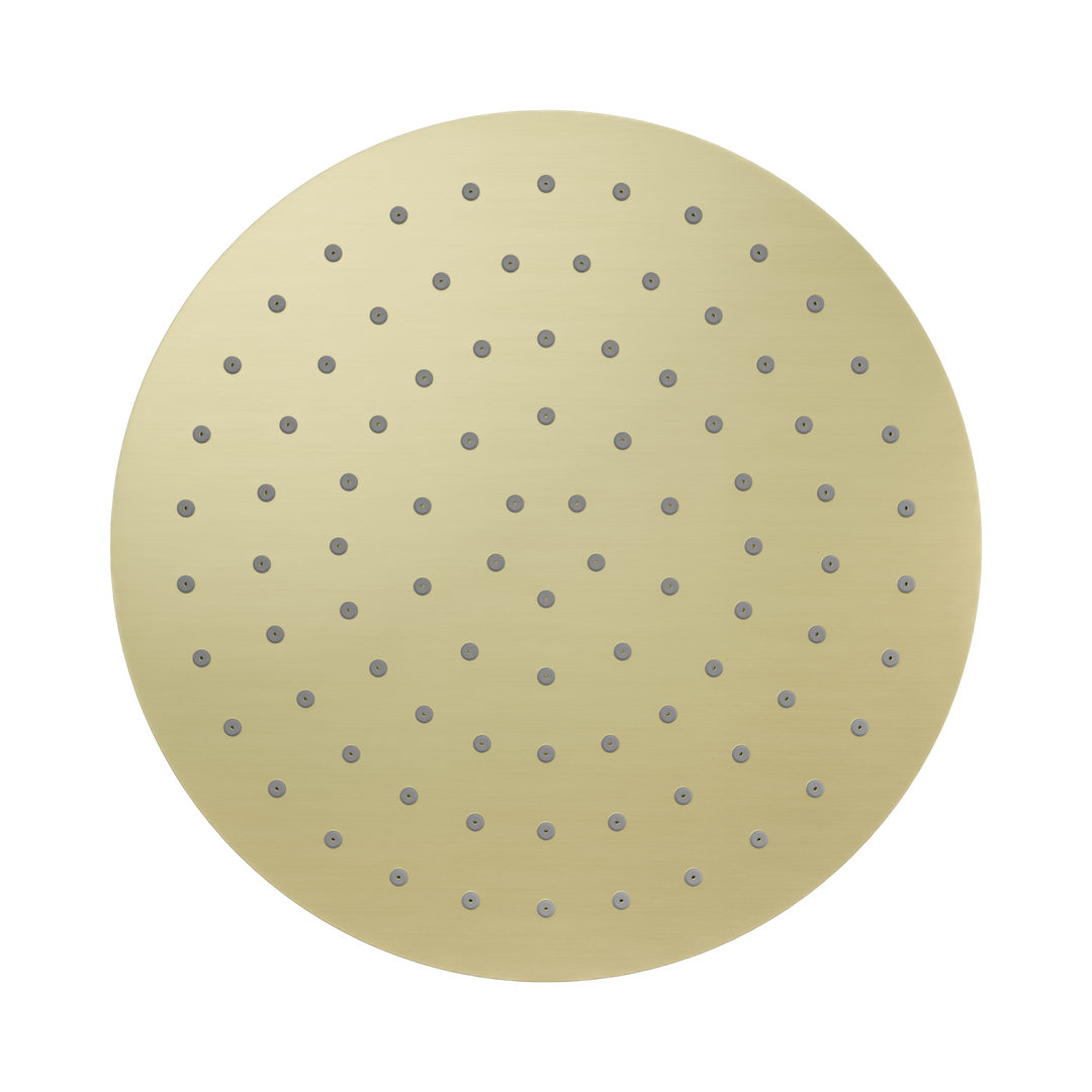 Nero 250mm Round Metal Shower Head II Brushed Gold