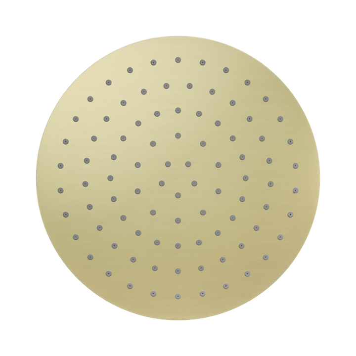Nero 250mm Round Metal Shower Head II Brushed Gold