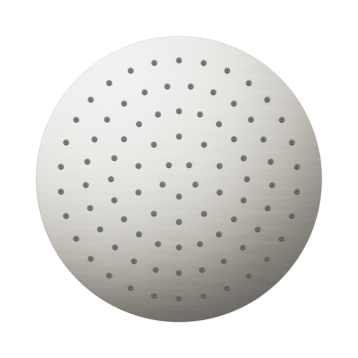 Nero 250mm Round Metal Shower Head II Brushed Nickel
