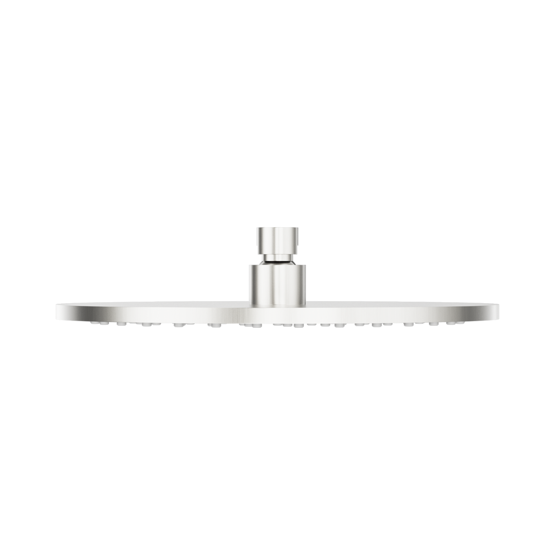 Nero 250mm Round Metal Shower Head II Brushed Nickel