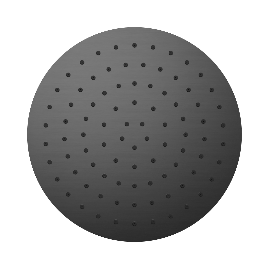 Nero 250mm Round Metal Shower Head II Gun Metal