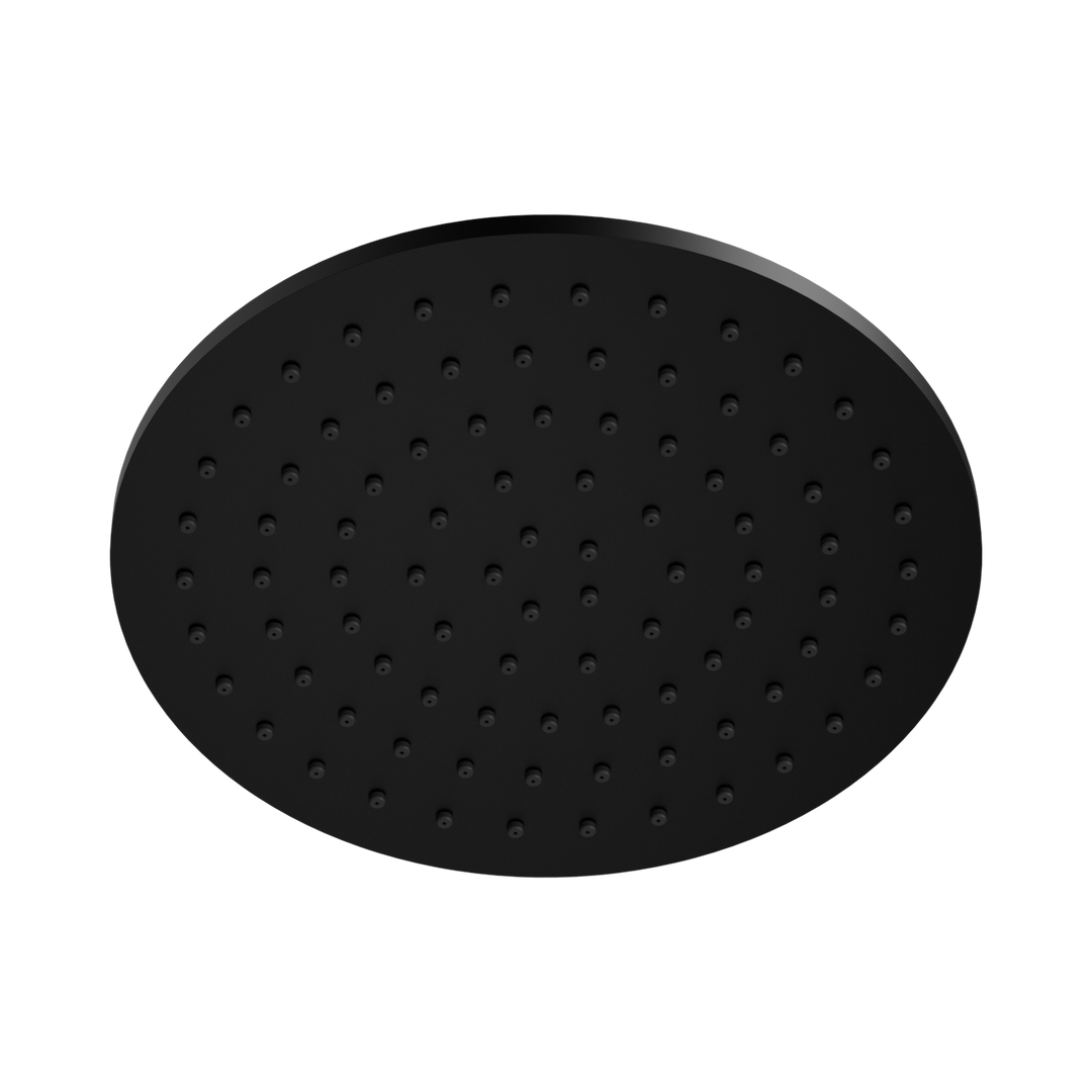 Nero 250mm Round Metal Shower Head II Matte Black
