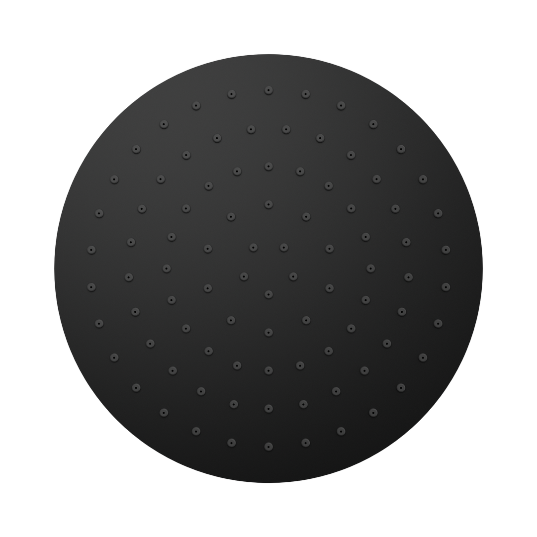 Nero 250mm Round Metal Shower Head II Matte Black