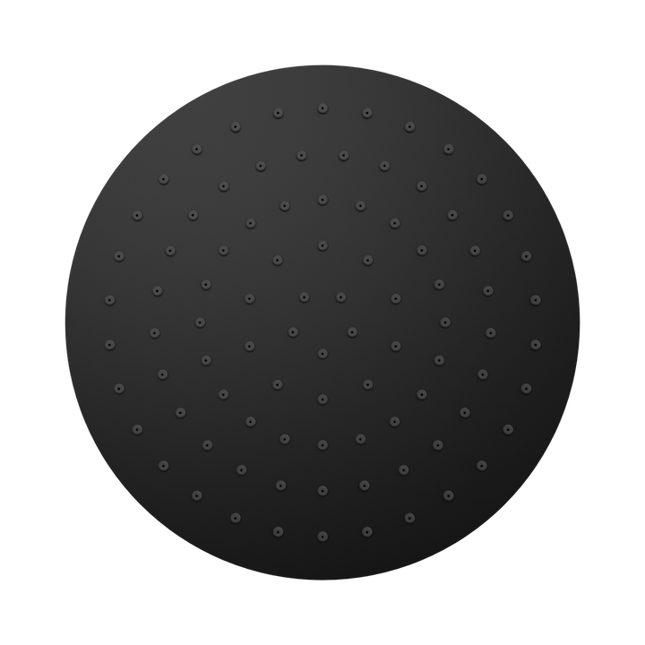 Nero 250mm Round Metal Shower Head II Matte Black