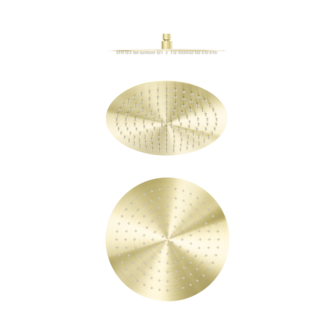 Nero Zen 300mm Round Shower Head Brushed Gold