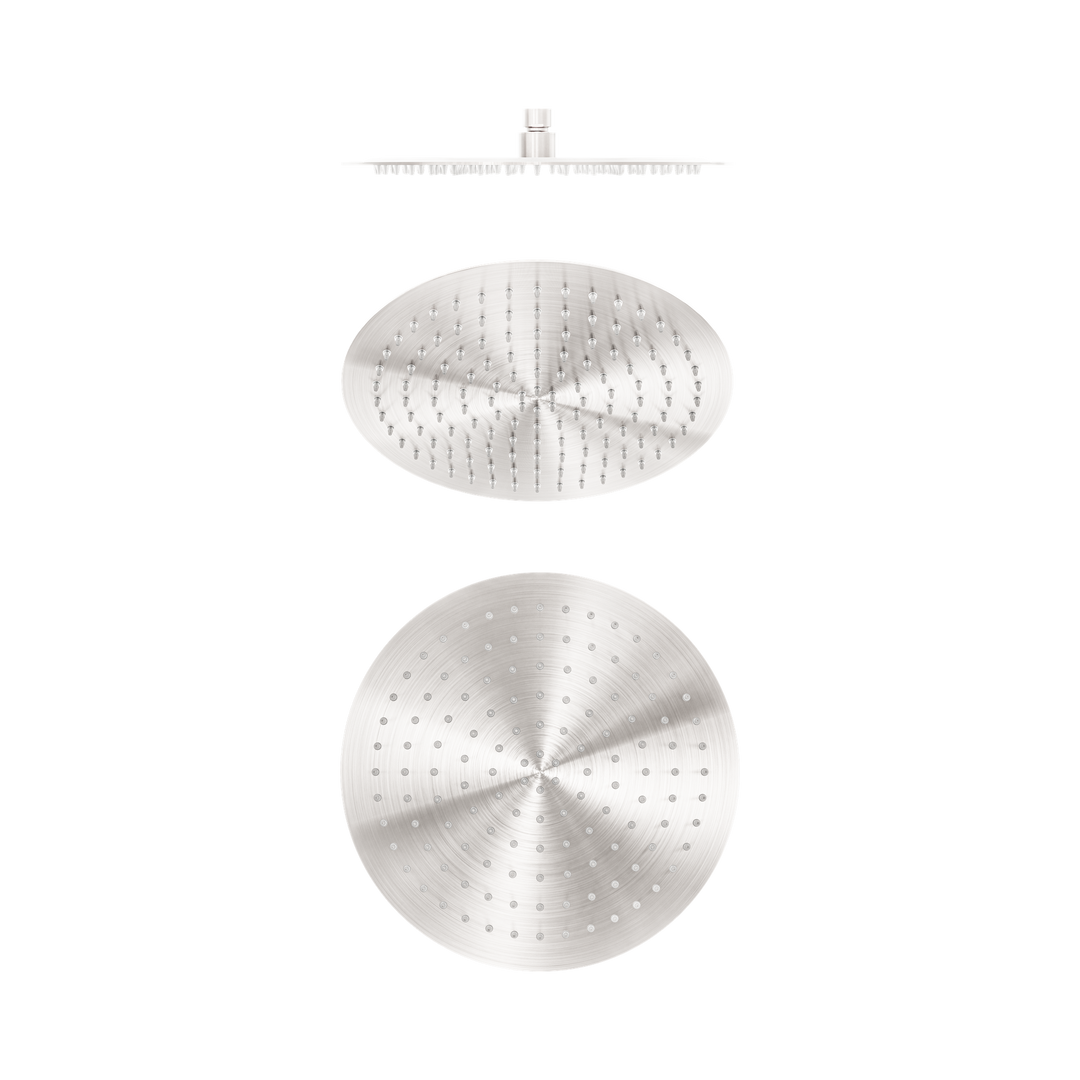 Nero Zen 300mm Round Shower Head Brushed Nickel