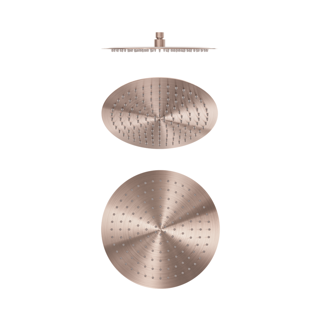 Nero Zen 300mm Round Shower Head Brushed Bronze