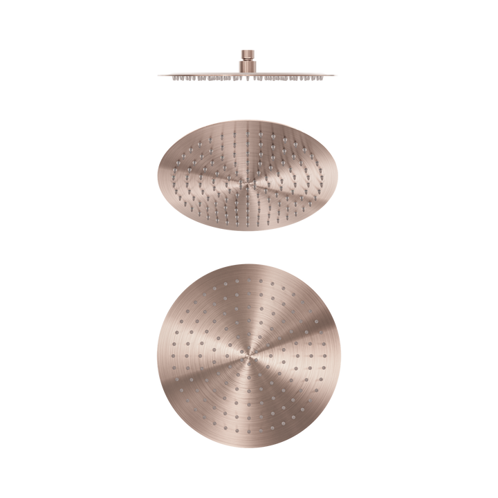 Nero Zen 300mm Round Shower Head Brushed Bronze