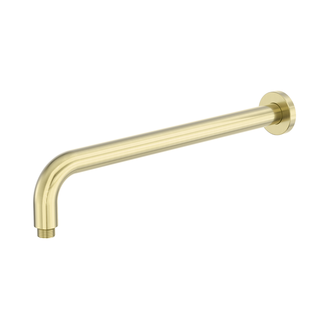 Nero Zen Round Shower Arm 400mm Brushed Gold