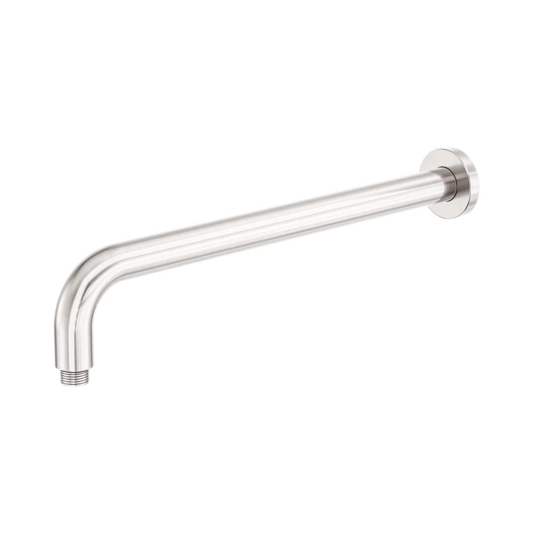 Nero Zen Round Shower Arm 400mm Brushed Nickel