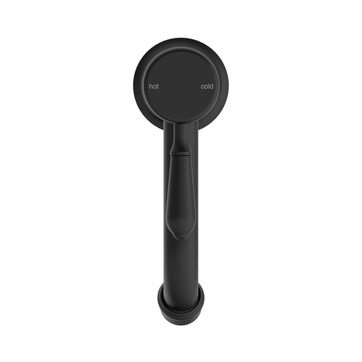 Nero York Straight Basin Mixer w/ Metal Lever Matte Black