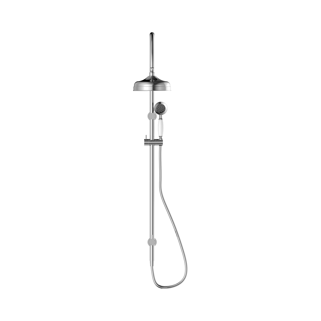 Nero York Twin Shower w/ Porcelain Hand Shower CP Chrome