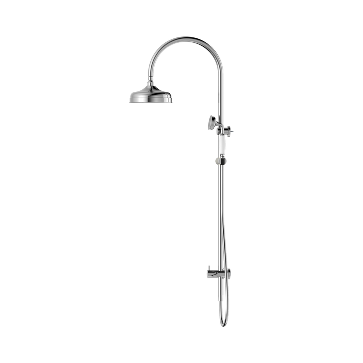 Nero York Twin Shower w/ Porcelain Hand Shower CP Chrome