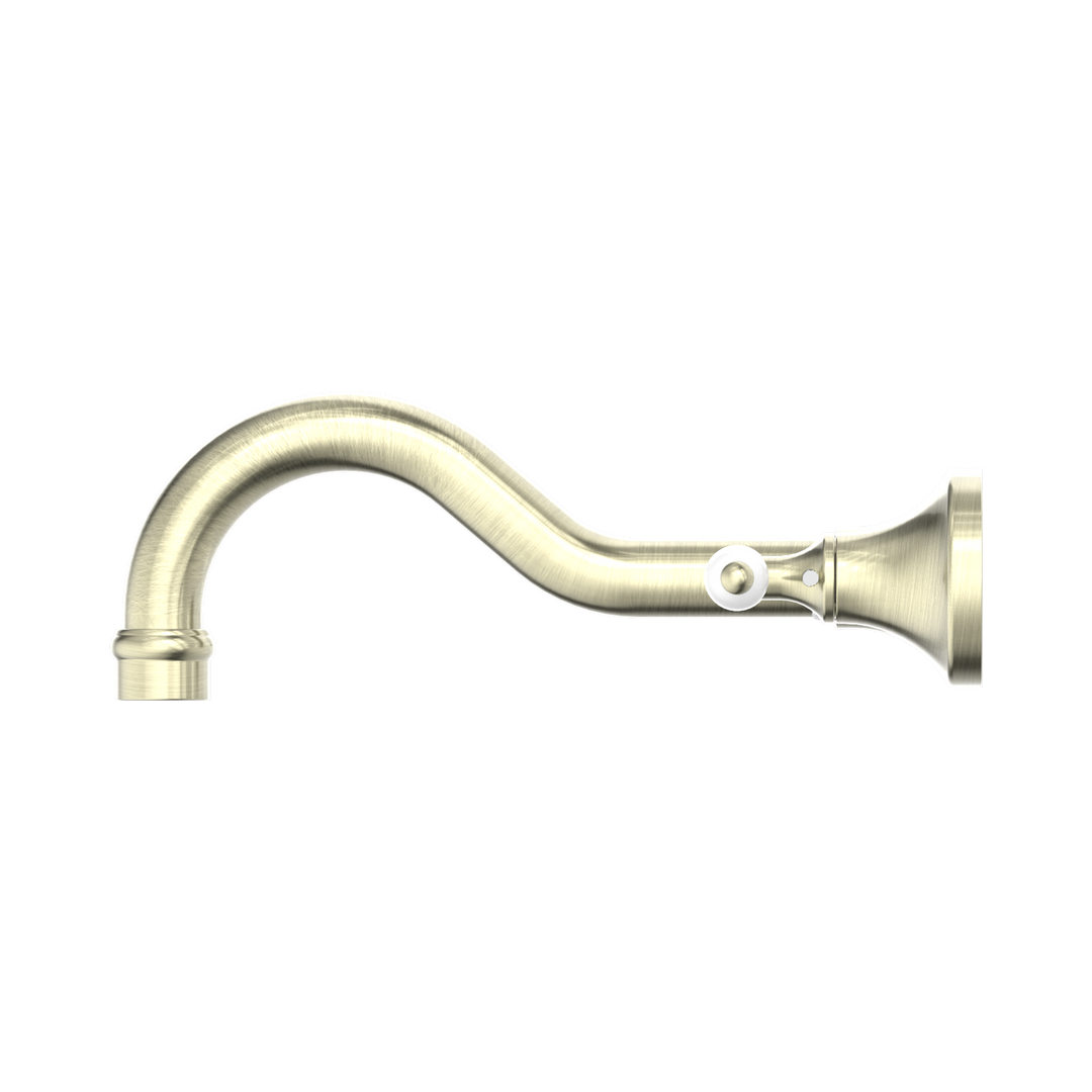 Nero York Wall Basin Set w/ Porcelain Lever Aged Brass