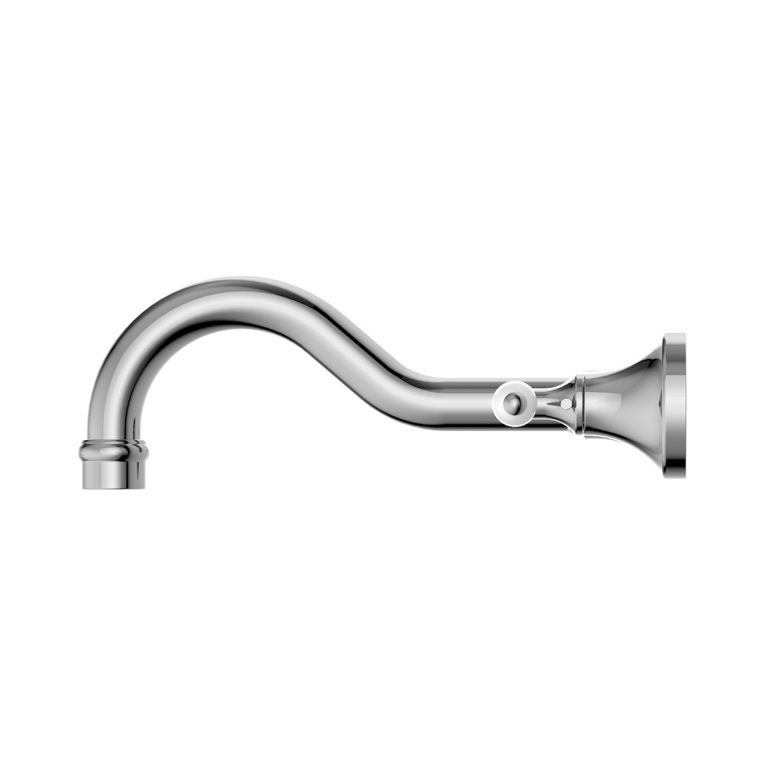 Nero York Wall Basin Set w/ Porcelain Lever Chrome