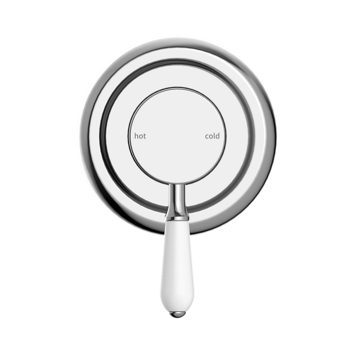 Nero York Shower Mixer w/ Porcelain Lever CP Chrome