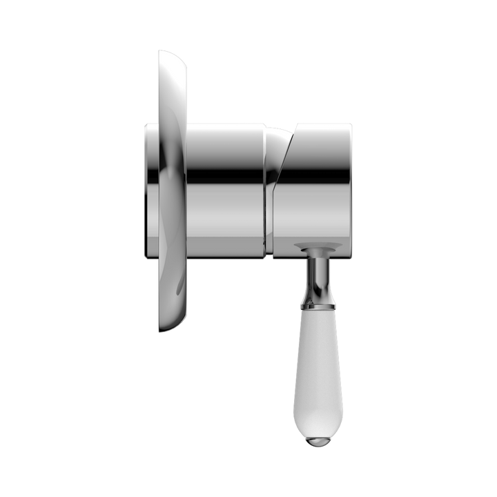 Nero York Shower Mixer w/ Porcelain Lever CP Chrome