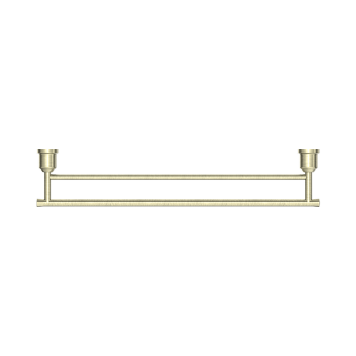 Nero York Double Towel Rail 600mm CP Aged Brass