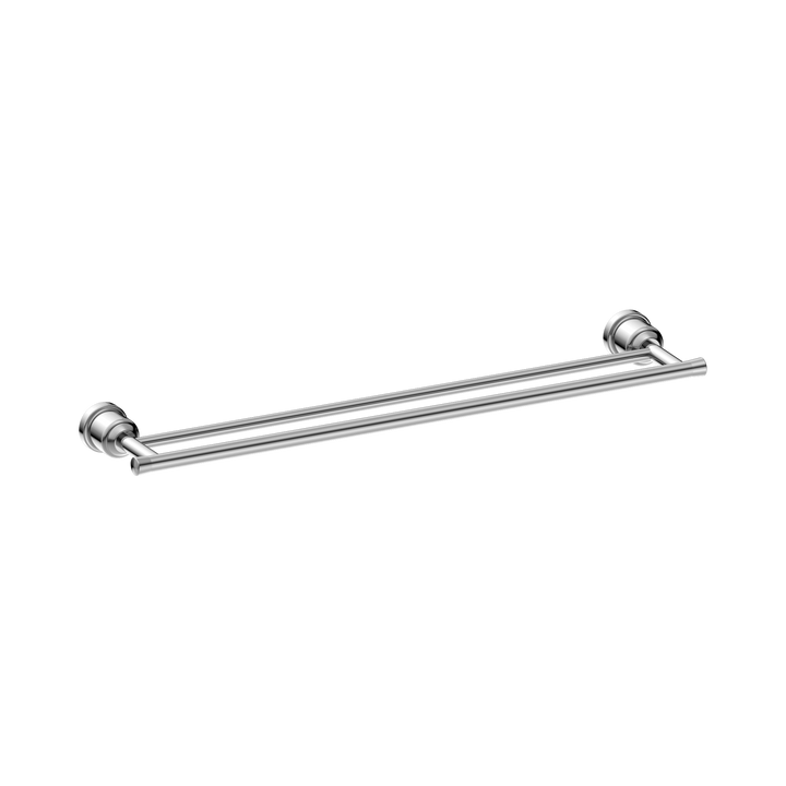 Nero York Double Towel Rail 600mm CP Chrome