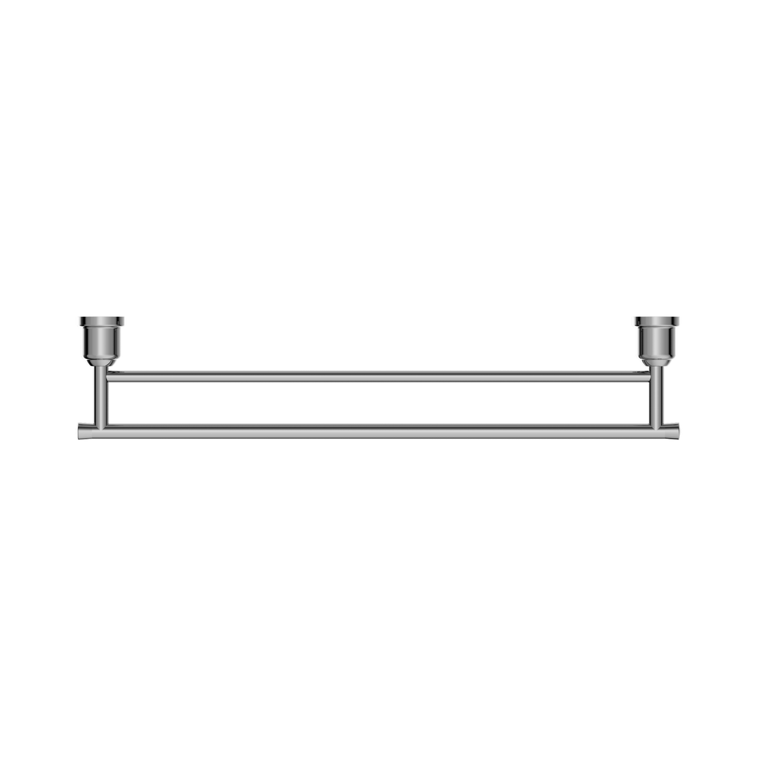 Nero York Double Towel Rail 600mm CP Chrome