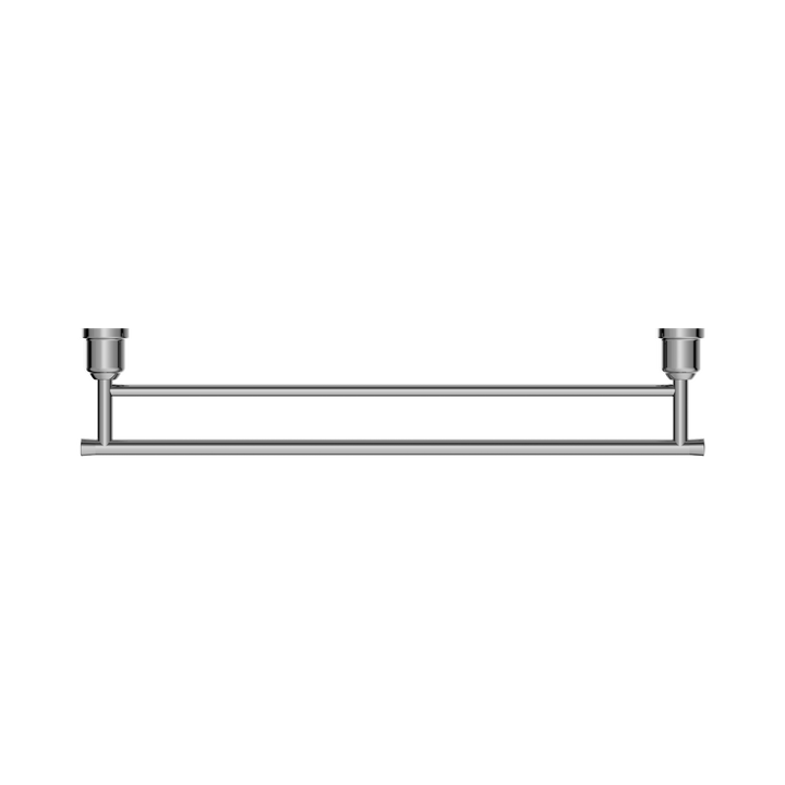 Nero York Double Towel Rail 600mm CP Chrome