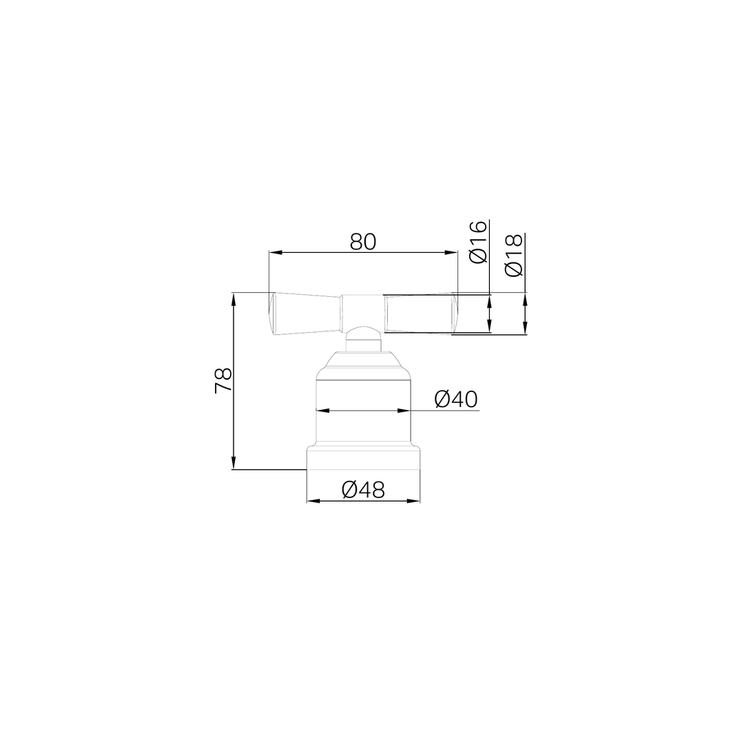 Nero York Robe Hook CP Line Drawing