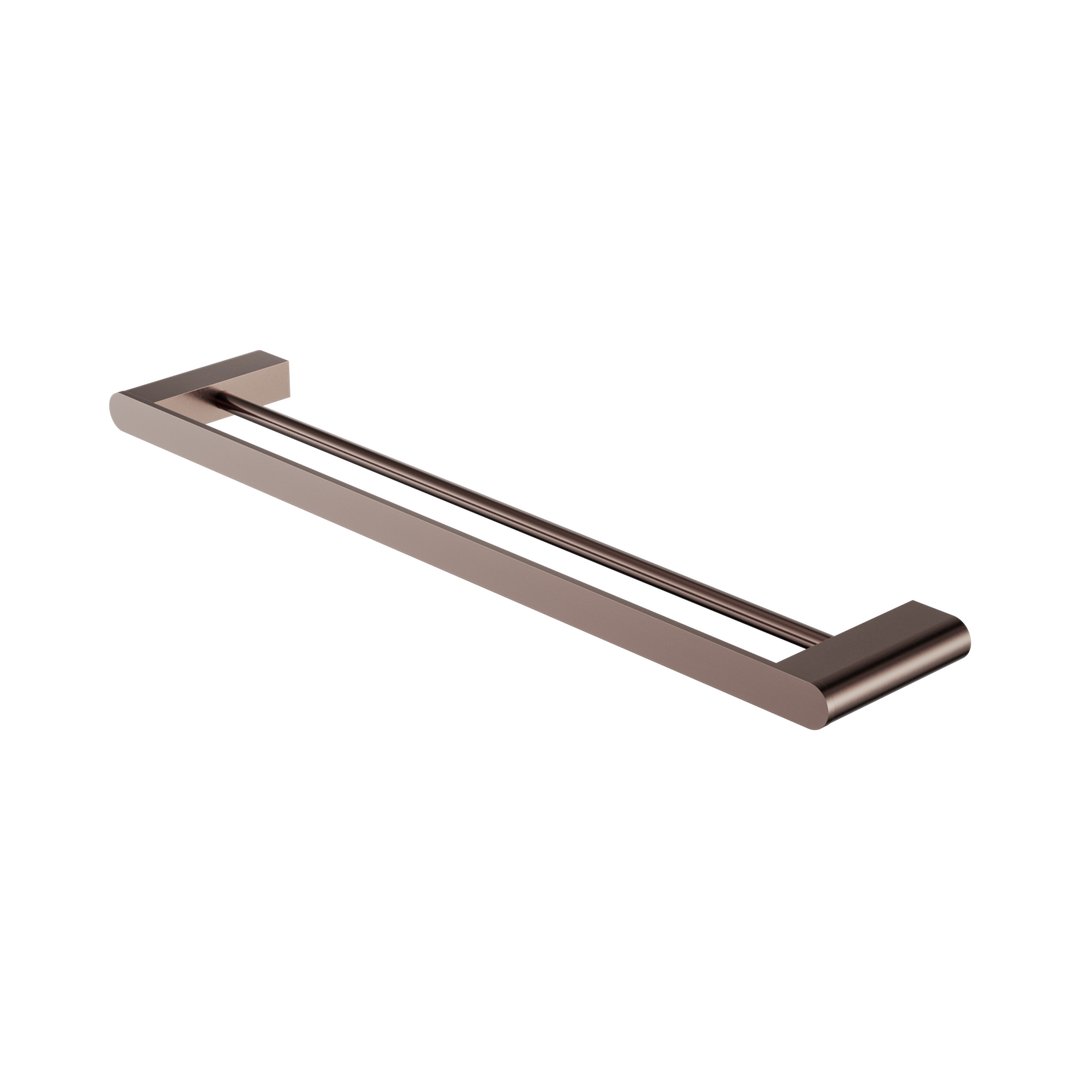 Nero Bianca Double Towel Rail 600mm Brushed Bronze