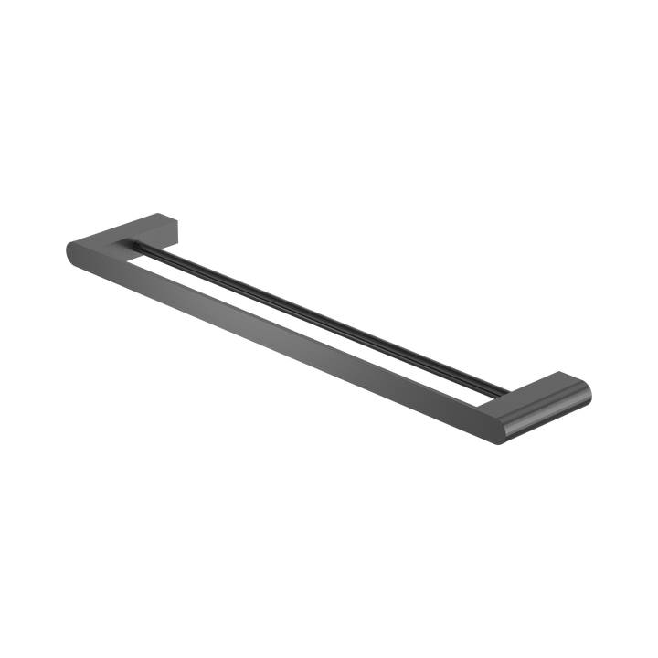 Nero Bianca Double Towel Rail 600mm Gun Metal