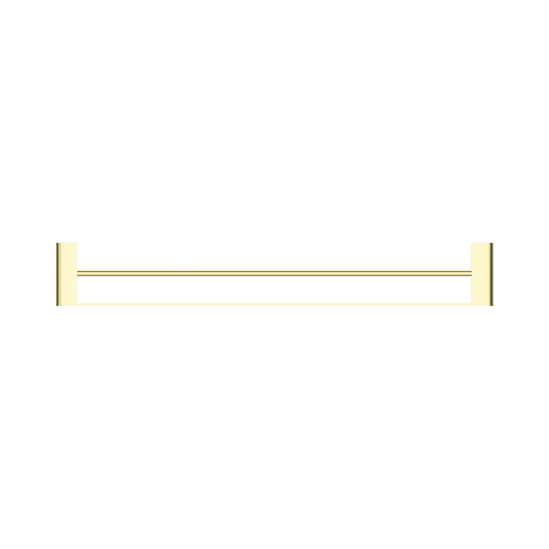 Nero Bianca Double Towel Rail 800mm Brushed Gold