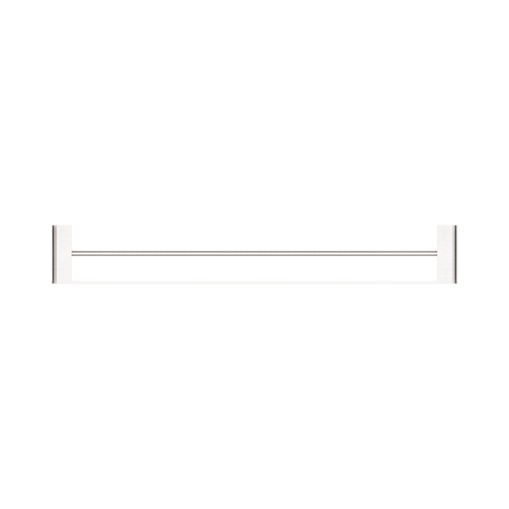 Nero Bianca Double Towel Rail 800mm Brushed Nickel