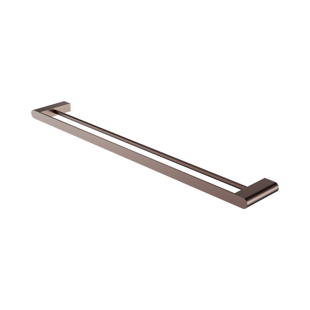 Nero Bianca Double Towel Rail 800mm Brushed Bronze