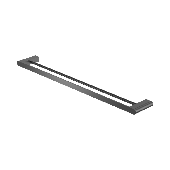 Nero Bianca Double Towel Rail 800mm Gun Metal