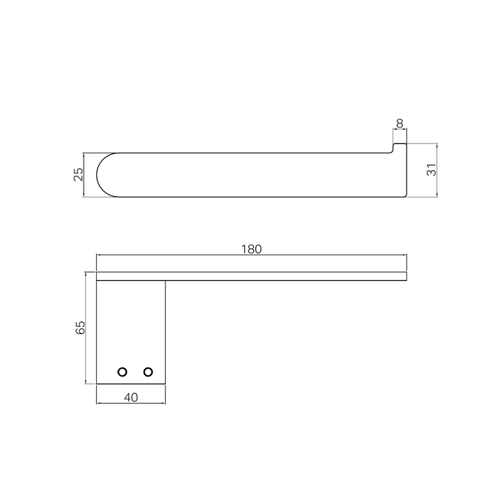 Nero Bianca Toilet Roll Holder Line Drawing