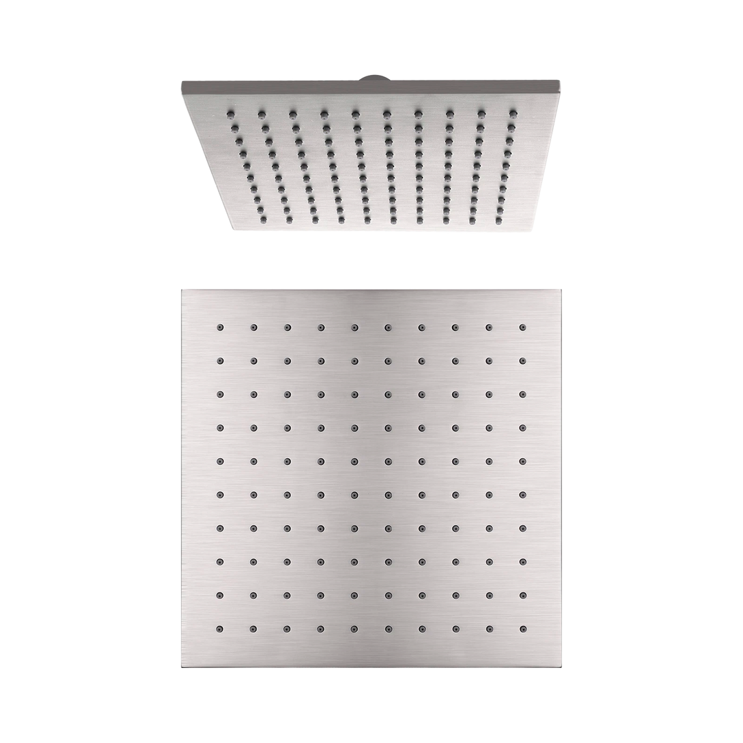 Nero 250mm Square Shower Head Brushed Nickel