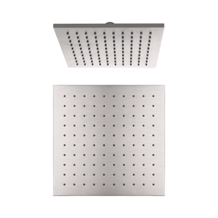 Nero 250mm Square Shower Head Brushed Nickel