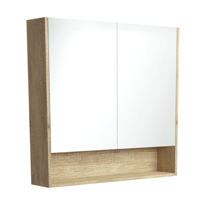 Fienza Mirror Cabinet with Display Shelf 900mm / Scandi Oak