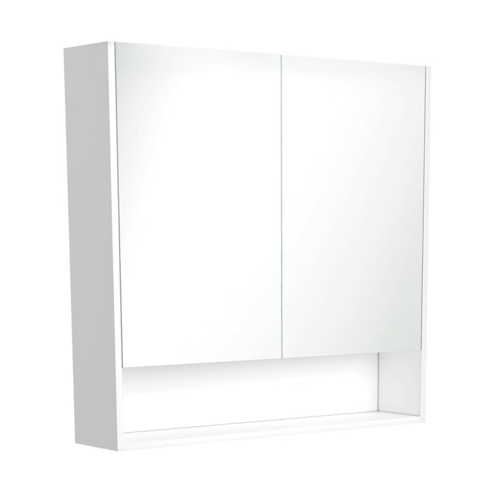 Fienza Mirror Cabinet with Display Shelf 900mm / Gloss White