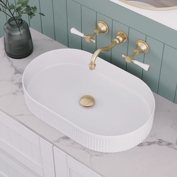 Fienza Eleanor Oval Above Counter Fluted Basin image 4