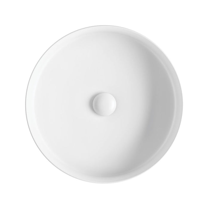 Fienza Eleanor Round Above Counter Fluted Basin Matte White