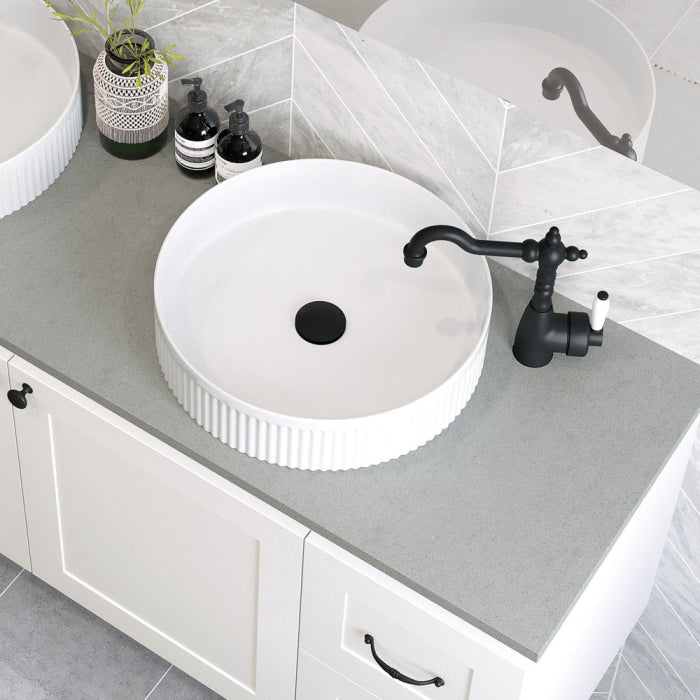 Fienza Eleanor Round Above Counter Fluted Basin image 4