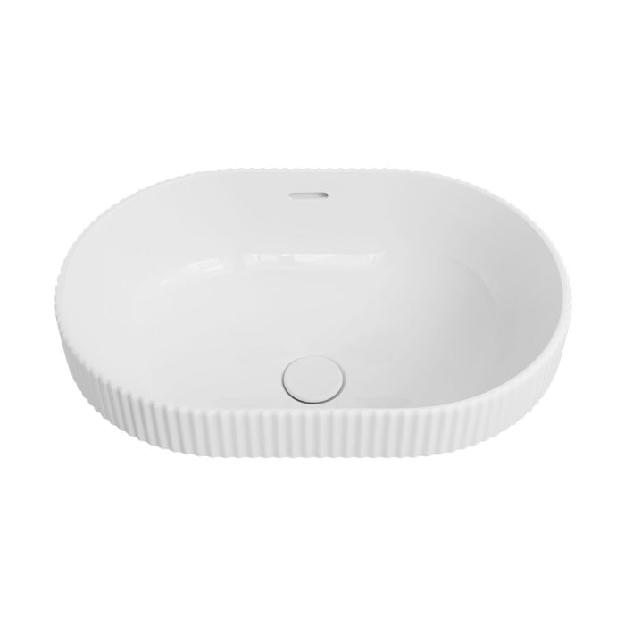 Fienza Eleanor Oval Semi-Inset Basin Gloss White