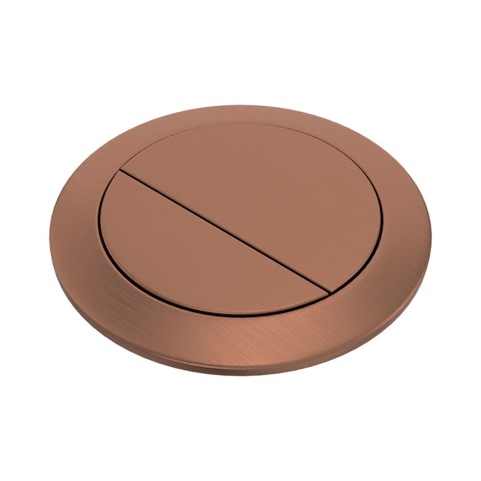 Fienza Back to Wall Round Toilet Flush Buttons, PVD Brushed Copper
