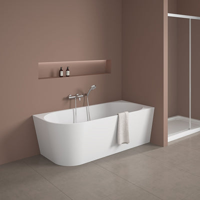 Sleek Corner Freestanding Bath